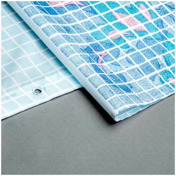 Штора для ванной комнаты IDDIS Basic B49P218i11, голубой